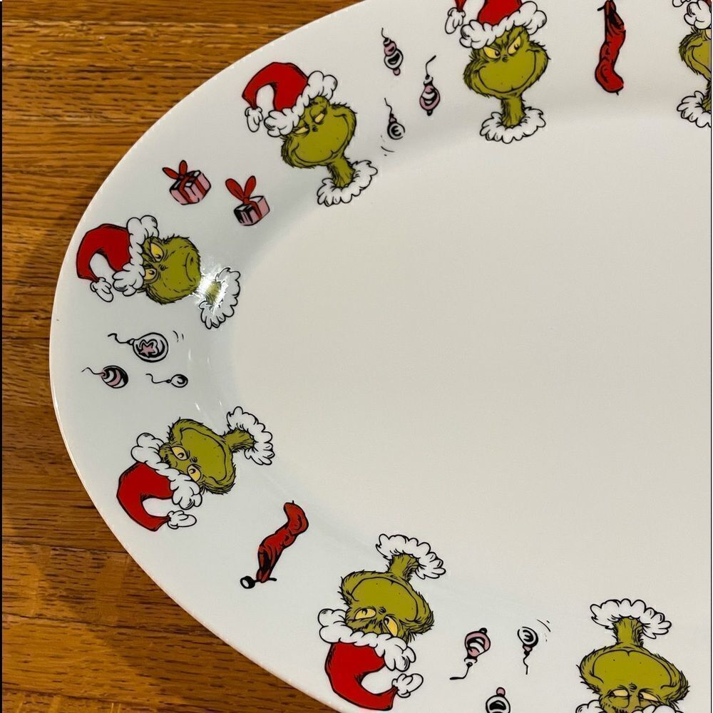 Dr Seuss The Grinch Christmas Platter NWT - Picture 4 of 6